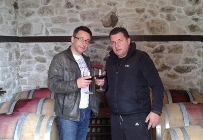 In the cellar in the village of Ploski customers prepare wine themselves