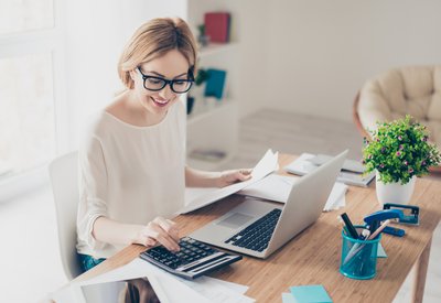 business lady in an office